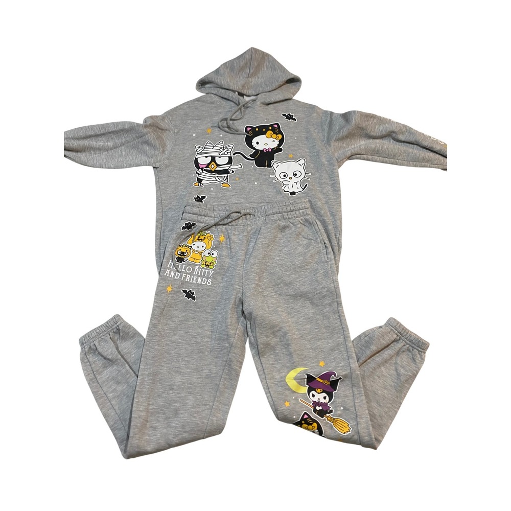 Hello Kitty and Friends Halloween Hoodie and Joggers Set Gray Youth? M/XS